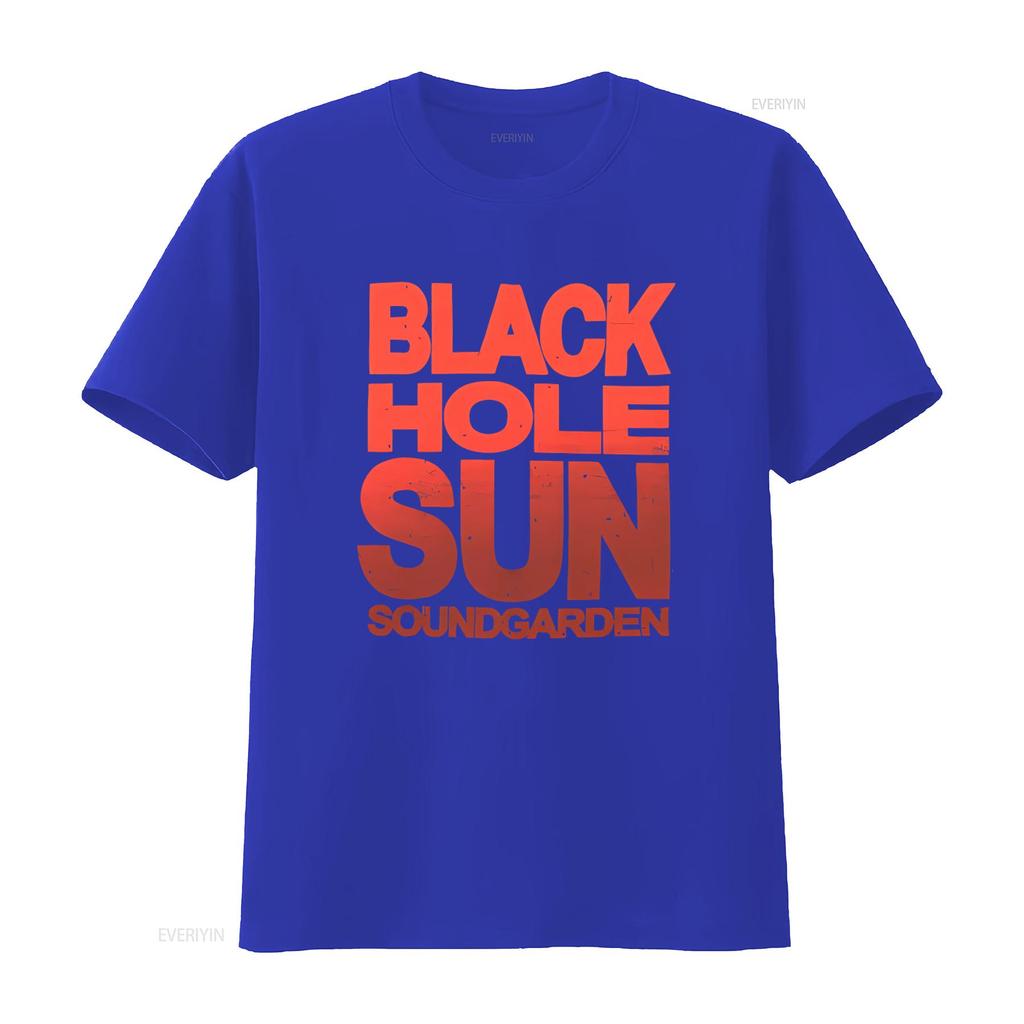 Soundgarden Black Hole Sun Print T Shirt Retro Rock Band Design Comfortable Cotton Fabric Perfect for Music Fans vintage
