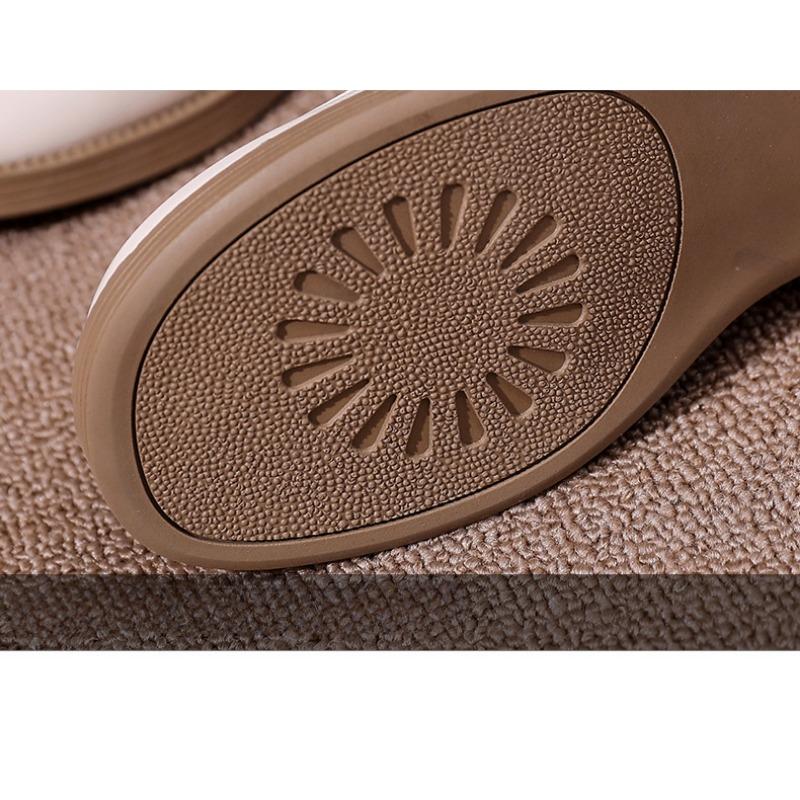 Мокасины из натуральной кожи с круглым носком, весенне-осенний женский толстый каблук, универсальные кожаные туфли большого размера, повседневная женская обувь в британском стиле