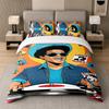 3Pcs Bed Set,Bruno Mars 1 Duvet Cover and 2 Pillowcases, Printed Bedding Decor For Guest Room