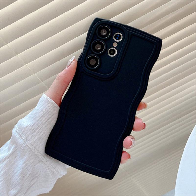 Симпатичный чехол с волнистыми краями для Samsung S23 Ultra S22 S21 Plus S20 FE ярких цветов