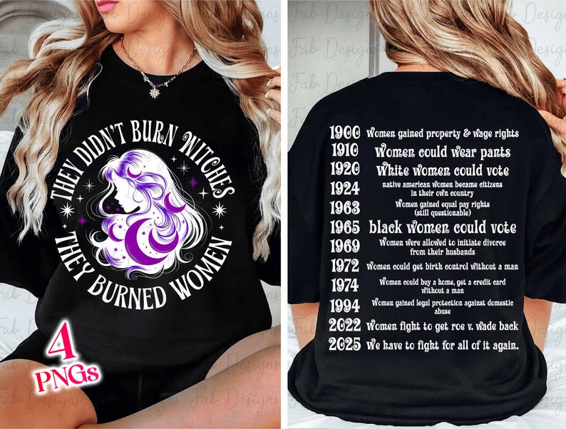 Ver 2025 They Didnt Burn Witches They Burned Unisex TShirt Feminist Witch Bury The Patriarchy Witchy Feminist Tee Shirt