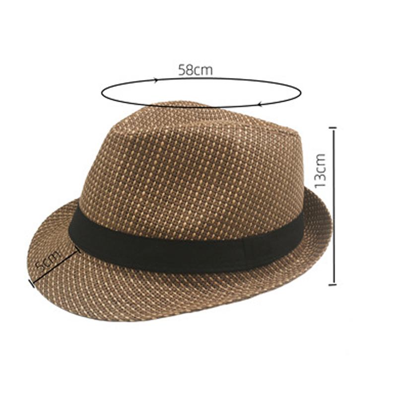 Соломенная шляпа от солнца Trilby Мужская женская летняя панамская дизайнерская шляпа Fedora Beach Top Hat