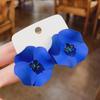 Blue Flower Earrings: Unique, High-End, Three-Dimensional Design, Fashionable, and Versatile.