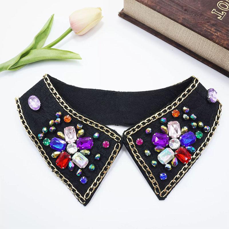 Pearl Women Shirt False Collars Crystal Removable Collar Women Necklace Fake Collar Detachable Diamond Clothing Accessories
