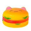 Squeaky Hamburger Dog Toy - Chew Toy for Teeth Cleaning & Molar Care, Interactive Squeaking Pet Toy,