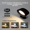 Led Wall Lamp Touch Control Remote 360 Rotatable USB Recharge Wireless Portable Night Light For Bedroom Reading Lamp