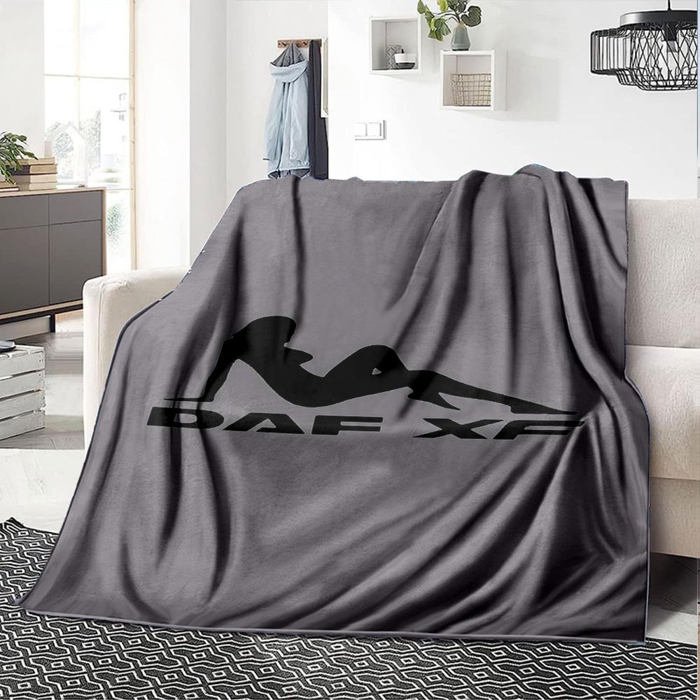 1pc DAF XF Soft Flannel All Season Throw for Home, Office, Outdoor UseDurable Comfort Soft Warm Throw for Home