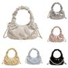 Elegant Small Shoulder Bag With Pleated Design And Cell Phone Pocket For Daily Fashion