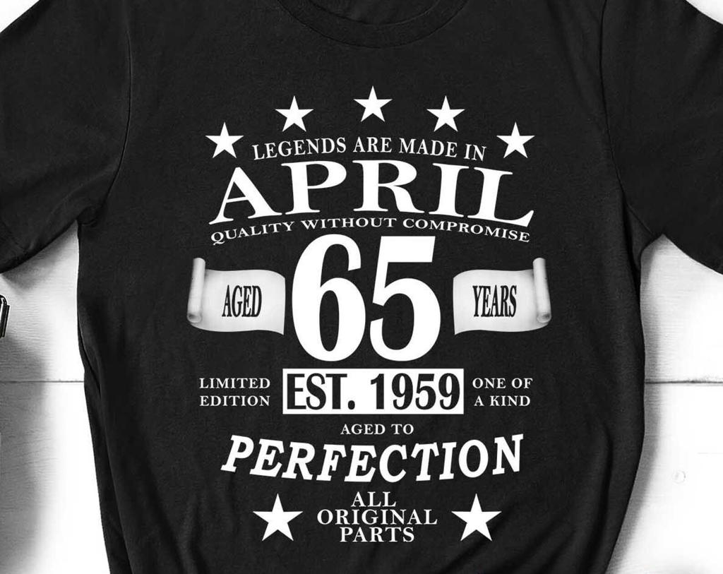 Big 65th Birthday Shirt, Personalized 65th Bday Gift, Born 1959, Legendary Limited Edition, 65th Birthday Gift, 65 Years Old, Grandpa Bday