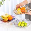 Стеклянный поднос для подачи с узором из подсолнухов, разноцветный, отлично подходит для демонстрации закусок, фруктов и десертов на собраниях