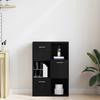 Bookshelf Room Divider Black Oak 60.5 X 30 X 90 Cm Engineered Wood