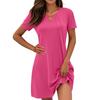 Women's Dresses Short Sleeve Casual Homecoming Vacation Beach T-Shirt Dresses
