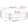 VidaXL Canapé 3 places avec oreillers gris clair 180 cm tissu 3200917