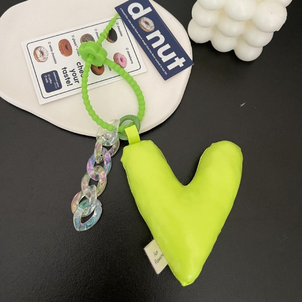 Simple Smooth Key Lanyard Cotton Filled Soft Key String Colour Love Heart Rope Bag