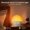 Sunrise Alarm Clock Wake Up Light White Noise Machine 30 Sleep Sounds Bluetooth Speaker Colorful Light for Bedroom Ambient Light
