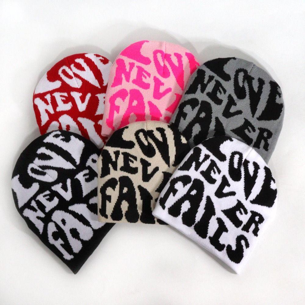 Elastic Beanies Cap Thickened Jacquard Hat Gothic Hip Hop Cap  Outdoor