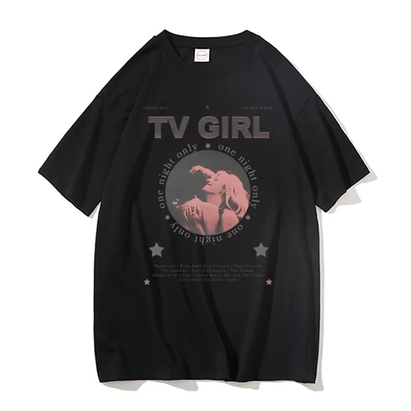 TV Girl Tshirt Unisex French Exit Album Tshirt Gift for Indie Music Fan Tee Lovers Rock Simple Drawing Music Band Graphic Shirt
