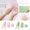 Exfoliating Back Scrubber Strap Bath Sponge Set Double Sided Body Wash Mitt Loofah for Deep Cleansing and Dead Skin Removal