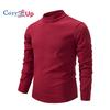 Cozy Up Men's Round Neck Solid Color Knitted Sweater Autumn and Winter Thick Base Warm Outer Wear Sweater