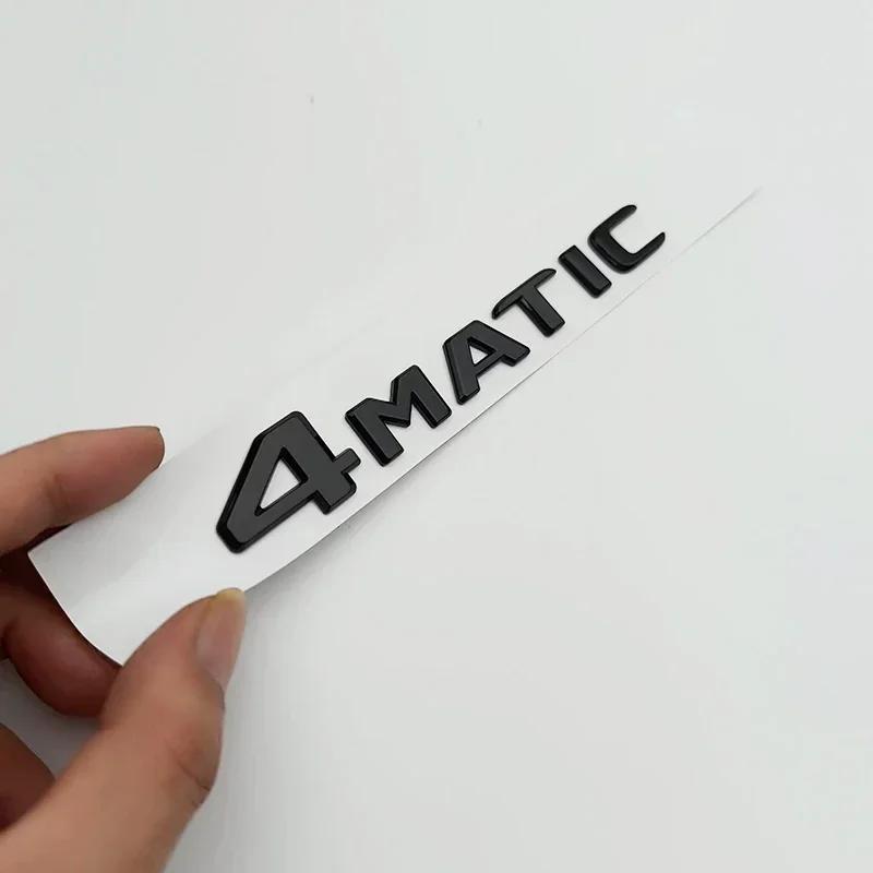 3d ABS Chrome Black 4 Matic Logo 4Matic Emblem Letters Nameplate Car Trunk Badge For Mercedes Benz 4matic Sticker Accessories