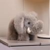 INJOI Plush Animal, Natural Alpaca Fur, Rare, Fluffy, Handmade, Cute, Perfect Gift for Anniversaries and Special Occasions (Elephant, 30cm, Gray,