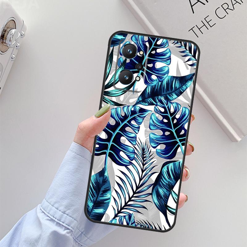 Зеленый тропический лист для Realme 10 11 Pro Plus GT Neo 5 2T C21Y C30 C31 C33 C35 C55 OnePlus Nord CE 2 3 Lite Чехол