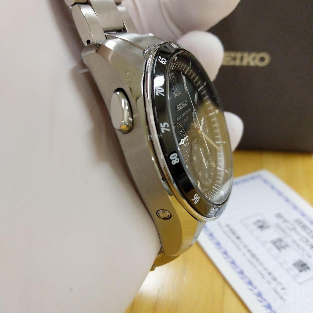 [Б/У] SEIKO BRIGHTZ Солнечный Радиоуправляемый Хронограф Черный 8B82