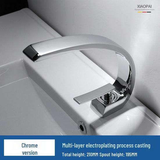 Цвет оружейного металла Латунный смеситель для раковины в ванной с краном горячей и холодной воды для умывальников и столешниц.