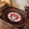 FC St. Pauli Football Print Crystal Velvet Rug, Comfortable Water Absorbent Non Slip Indoor Floor Carpet
