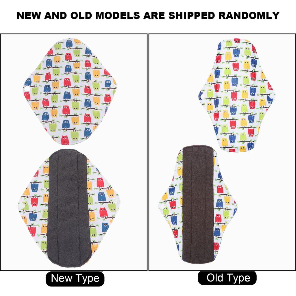 9 типов женских многоразовых моющихся ежедневных прокладок из бамбукового угля, гигиенических менструальных прокладок для мам