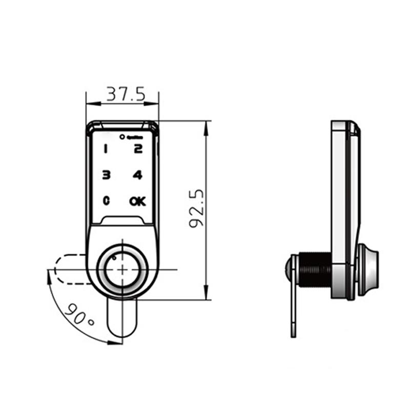 ABS Touch Password Cabinet Lock for Cabinets Smart Electronic Keyless Combination Number Digital Cam Lock