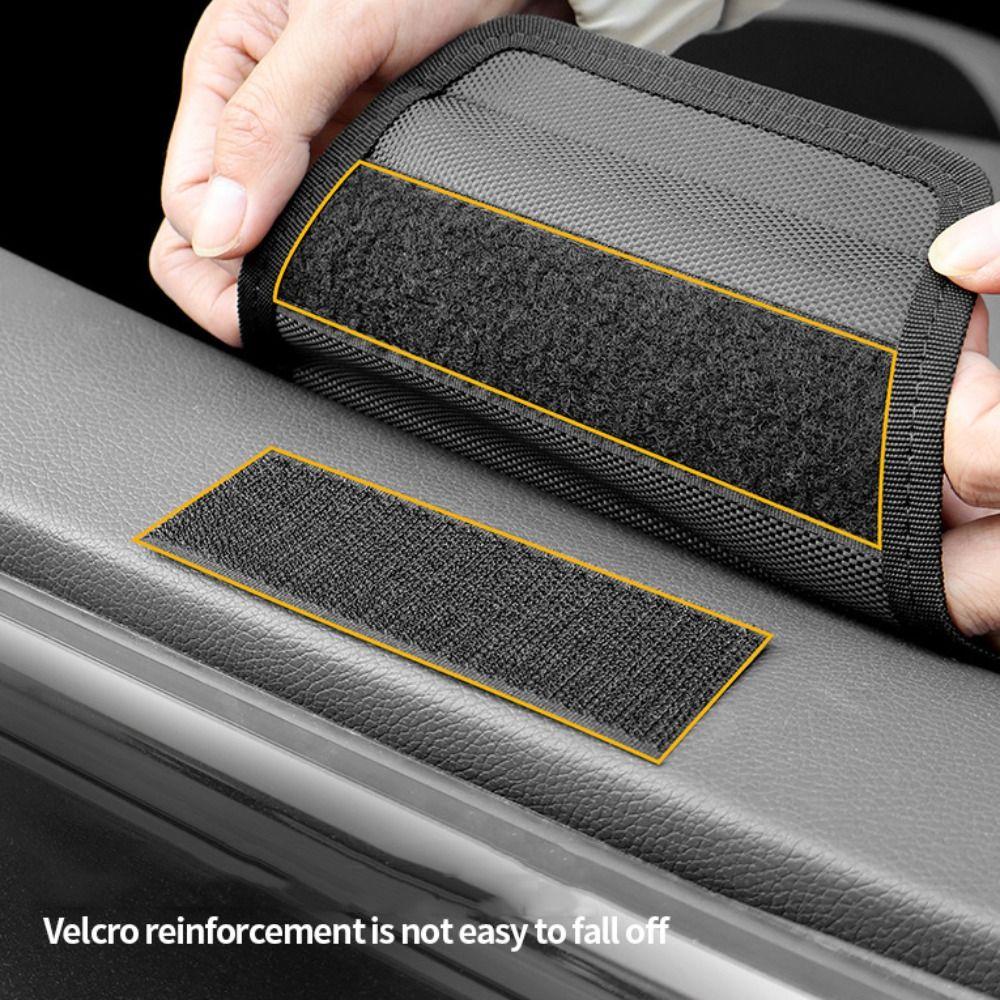 Leather Vehicle Side Door Organizer Universal Car Armrest Cup Holder Vehicle Trash Can Umbrella