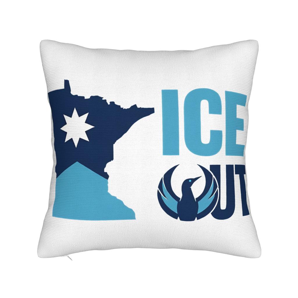 Decorative Pillowcase Ice Out Minnesota Loon Merch Living Room Pillow Case Cover Square Multi Size