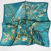 90 Silk Large Scarf for Women - Spring Autumn Fashion 100% Mulberry Silk Printed Satin Scarf