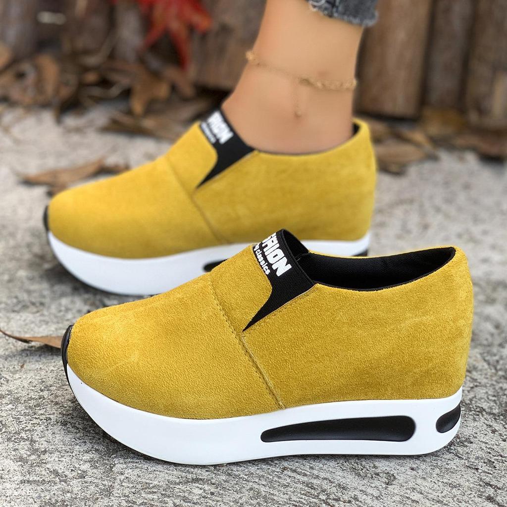 Женские лоферы на платформе больших размеров для весны/осени: Круглый носок, Толстая подошва, Универсальный и Повседневный