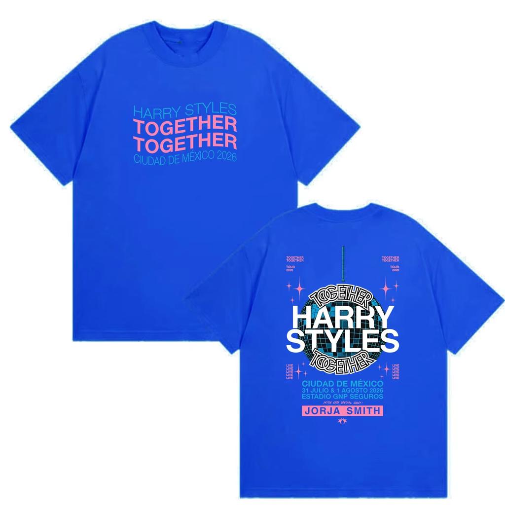 Summer Hot Sale Unisex Unisex Vintage Oversized Cotton T-Shirt Harry Styles Together Tour 2026 T-Shirt Breathable Comfortable Clothe