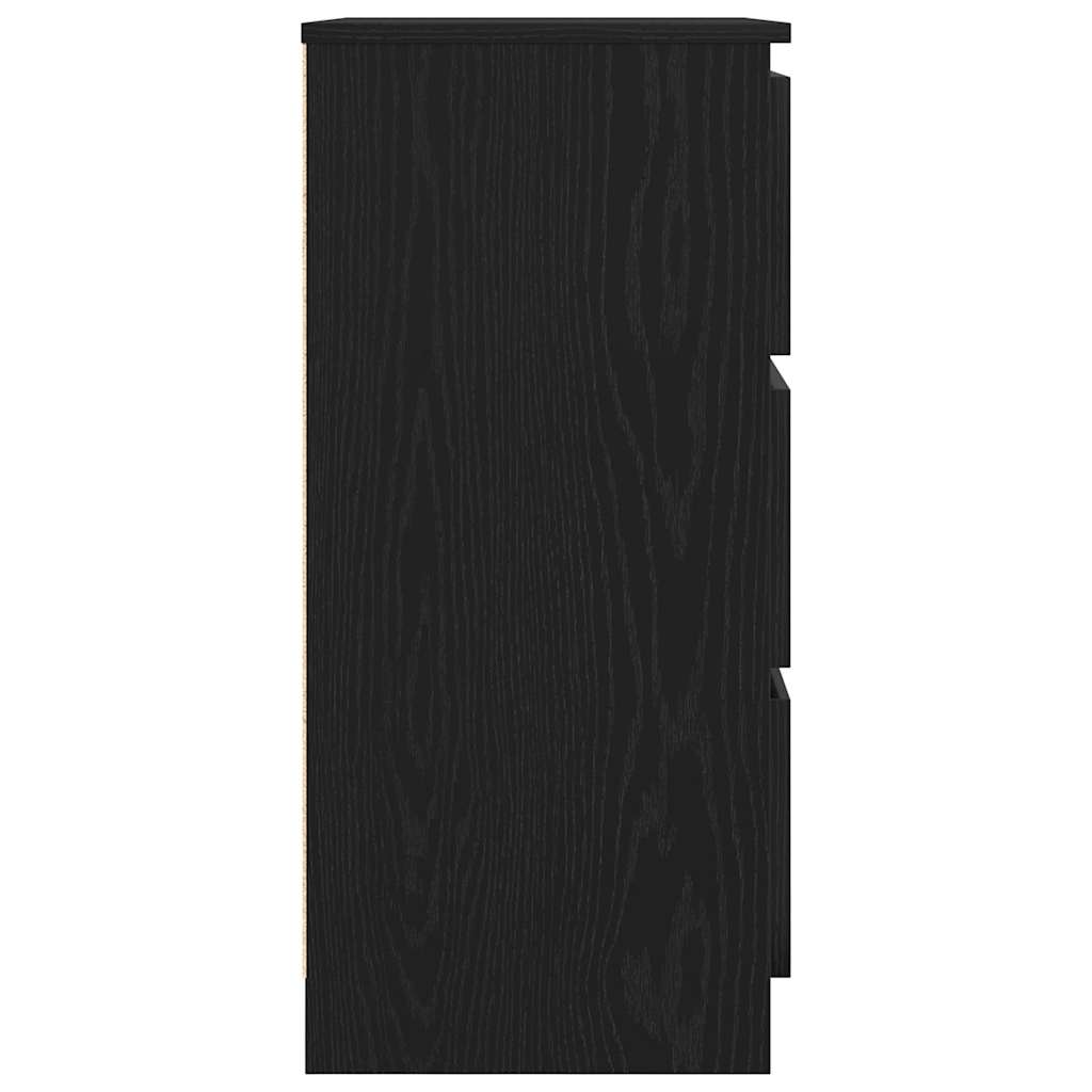 Sideboard in Black Oak Look 60 x 35 x 76 cm Engineered Wood