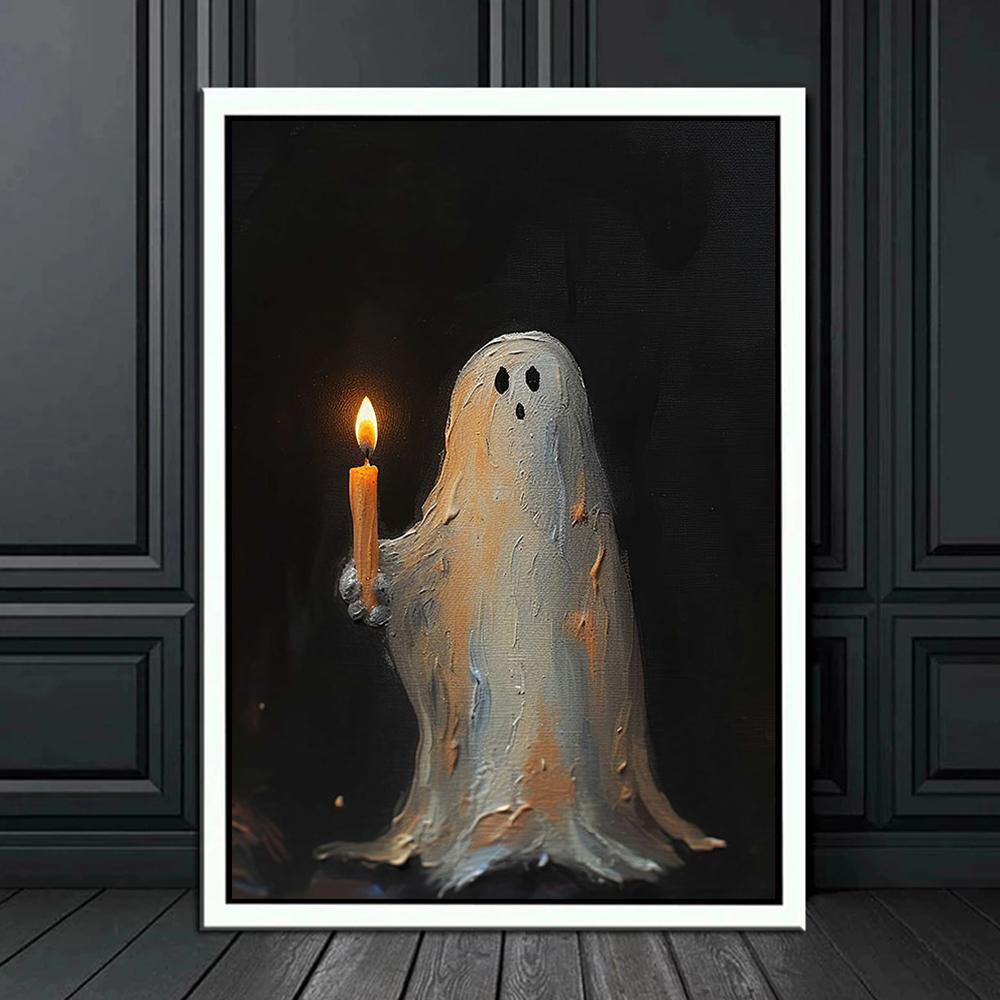 Dark Academy Art Wall Poster Victoria Crow Witch Ghost Halloween Background Decoration Gothic Image Printing Canvas Painting