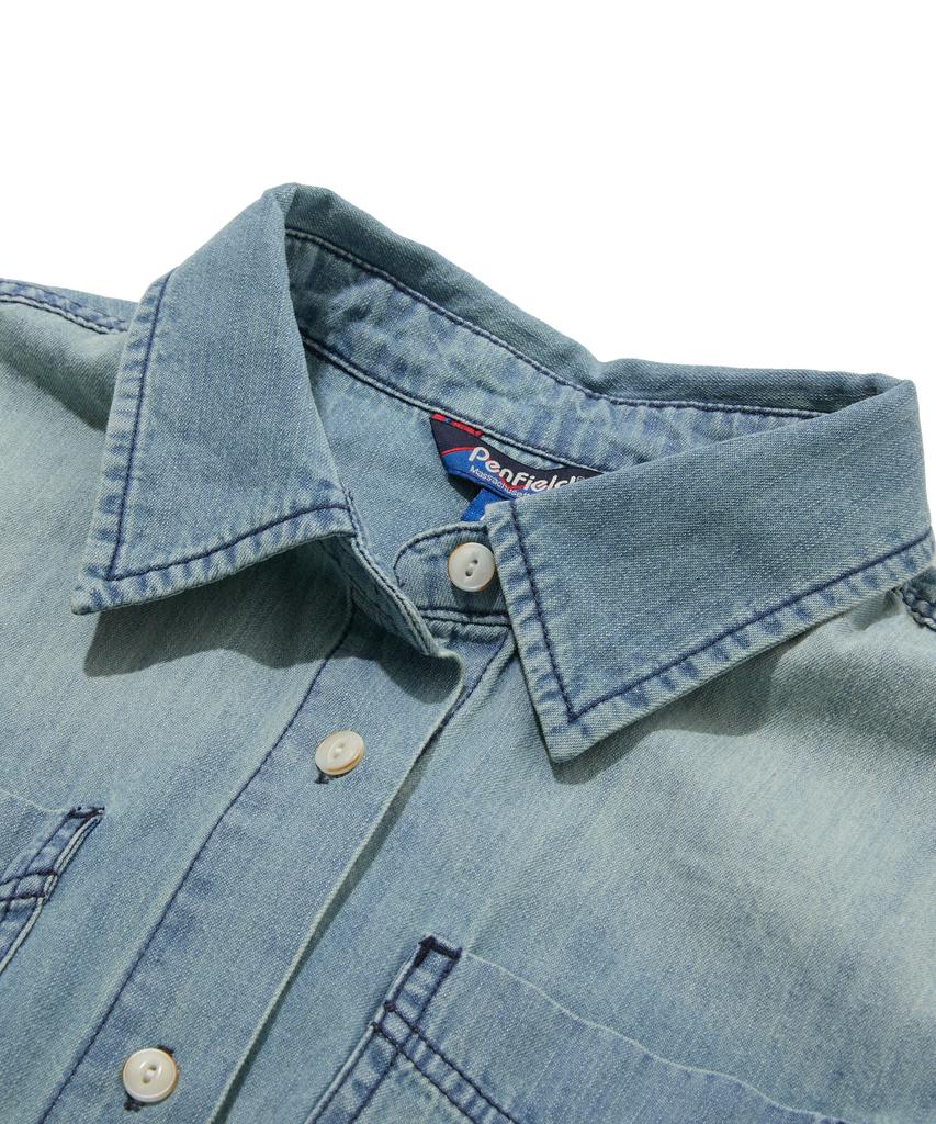 Penfield Denim Washed Shirt Dress Indigo_Fs2Ws42F