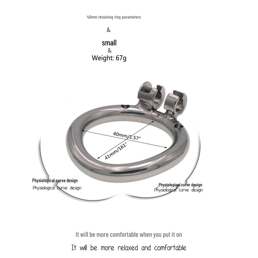 Чаку Мужская клетка целомудрия из нержавеющей стали с коротким полым дизайном
