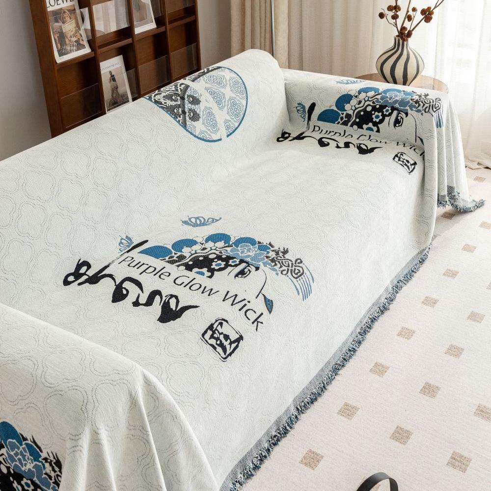 Ощущение прохлады Гостиная Диван Коврик Пледы Пекинская опера Кемпинг Пикник Одеяло Чехол Диван Чехол