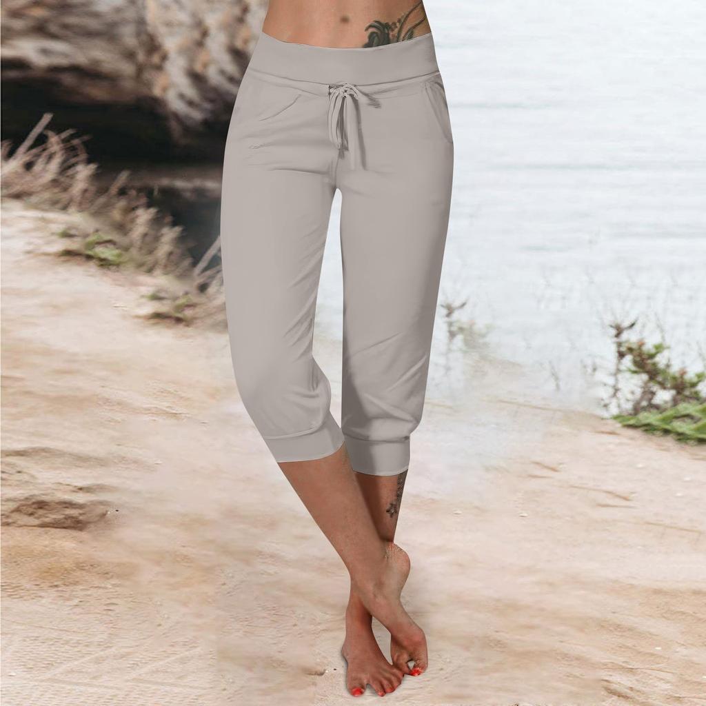 Брюки для женщин, укороченные шорты для женщин, летние новые повседневные эластичные модные повседневные брюки