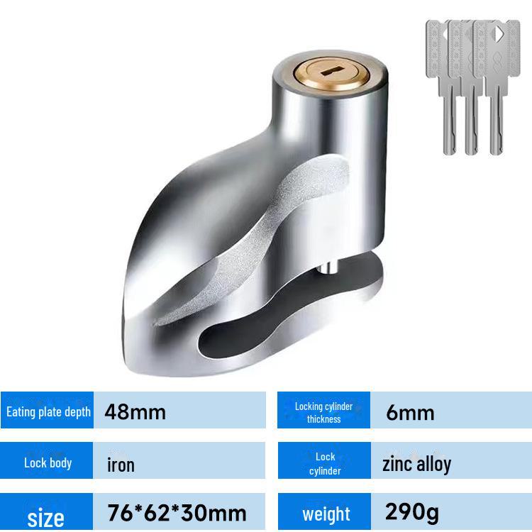 Противоугонный замок из легированной стали для дисковых тормозов велосипедов, электромобилей и мотоциклов