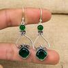 Chrome Diopside Handmade Gemstone Earrings, 925 Solid Sterling Silver Earrings, Unique Design Jewelry Earrings