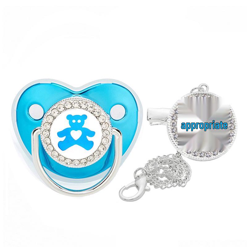 New Baby Rhinestone Pacifier with Dust Cover In Stock