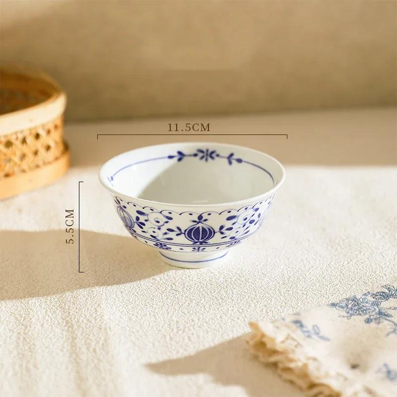 Керамические тарелки в стиле ретро в китайском стиле, элитный ресторан, десерт, салатник, домашняя вкусная посуда, миски для рамэна, изысканная столовая посуда