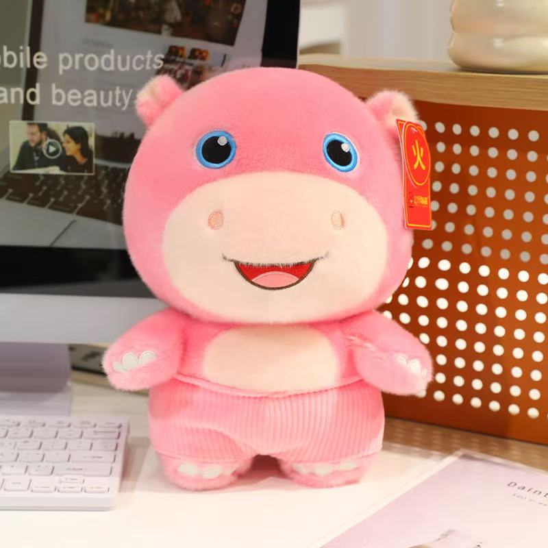 Latest Five Elements Kaiyun Hippopotamus Doll Kawaii Stuffed Plush Toy Doll Cartoon Anime Cute Children's Birthday Gift Doll