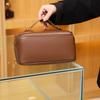 2025 Large Capacity Cosmetic Bag Fashion PU Handbag Women's Texture Women's Bag Douyin New Business Commuter Bag Trend