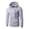 Zipper Hooded Sweater Men's Cardigan Sweater Long Sleeve Solid Sweater