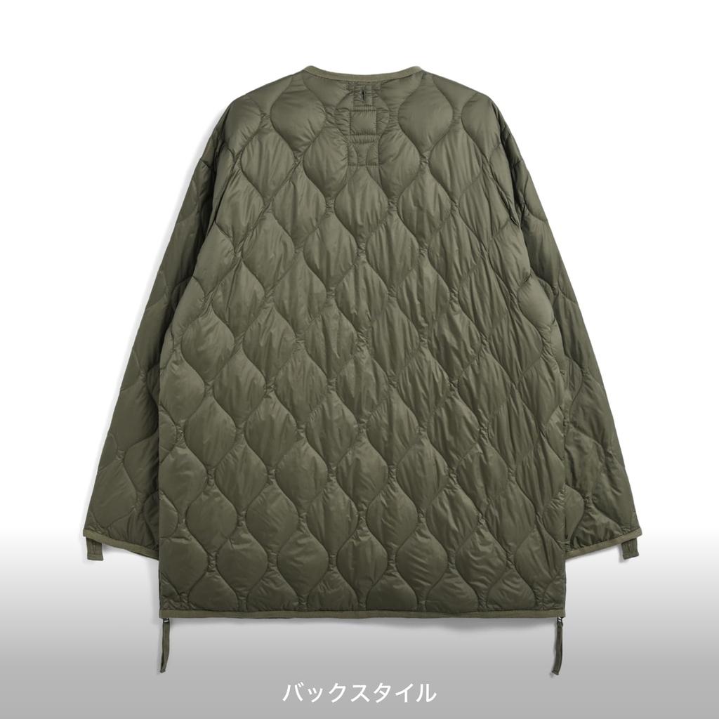 Taion Unisex Military M65 Liner Down Jacket Gray Size L Double-Zip - Softshell, Beige, M65LSZBML-1,